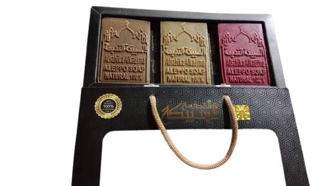 Coffret de Savons d’Alep – La Pochette (3 pièces)